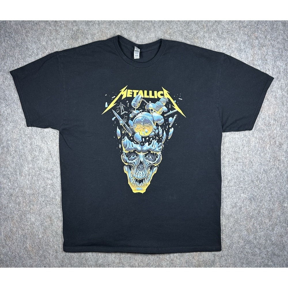 Metallica 2023 2024 World Tour T Shirt Heavy Cotton Skull Graphic 2XL Band Tee